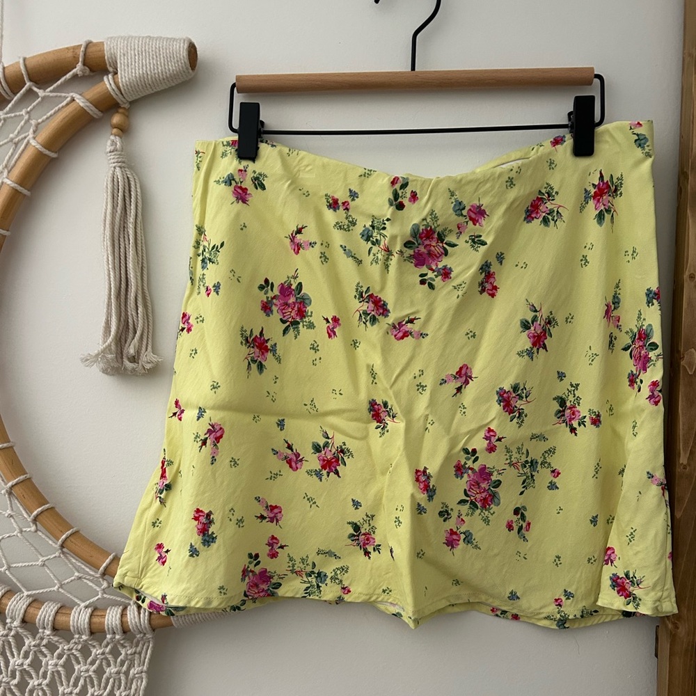 Anthropologie Tilda Mini Slip Skirt